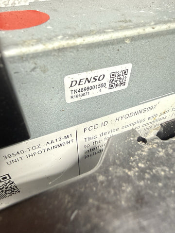 21-25 Acura TLX Type S Audio Radio Receiver Headunit 39540-Tgz-A23
