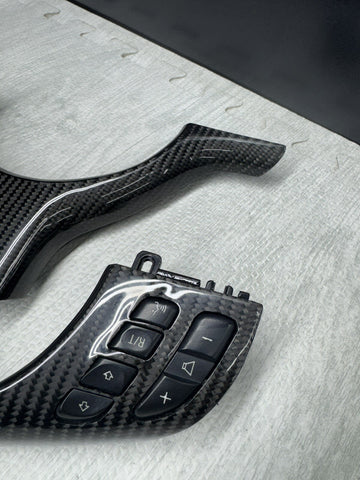 BMW E46 M3 01-06 Carbon Fiber Steering Wheel Lower Upper Trim