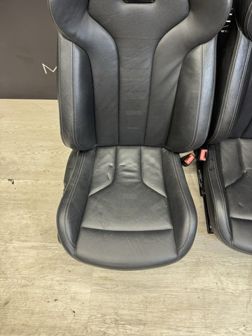 OEM BMW F82 M4 Front Driver Passenger Sport Seats Leather Merino Black *Notes*