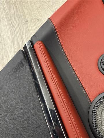 15-20 BMW F82 M4 COUPE REAR LEFT TRIM PANEL CARD MERINO SAKHIR ORANGE