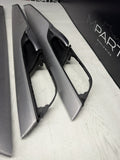 14-18 OEM BMW F15 X5 Dash Door Panel Fine Silver Decor Interior Trim Cover SET