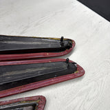 01-06 BMW E46 M3 Convertible Door Upper Arm Rest Armrest Pads Imola Red *Notes*