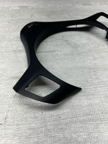 08-13 BMW E90 E92 E93 M3 Lower Steering Wheel Trim Cover Plate Black