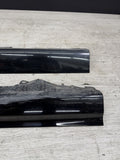 01-06 BMW E46 M3 Rocker Panel Side Skirts OEM Carbon Black *Scratches*