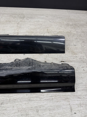 01-06 BMW E46 M3 Rocker Panel Side Skirts OEM Carbon Black *Scratches*