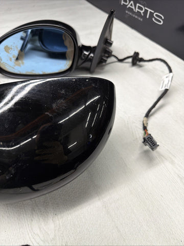 01-06 BMW E46 M3 Side View Door Mirrors Pair Jet Black *Notes*