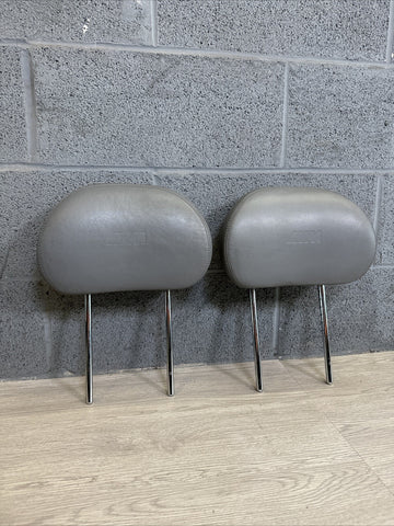 2001-2006 BMW E46 M3 Coupe Grey Front Headrests Head Rests Pair OEM