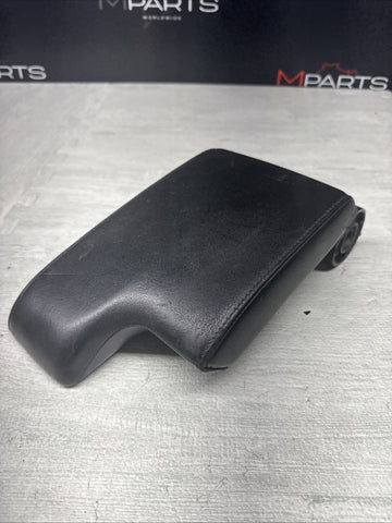 01-06 BMW E46 M3 Center Console Armrest Arm Rest Black Leather *Ripped*