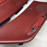 01-06 BMW E46 M3 Convertible Rear Left Right Door Cards Panels Trims Imola Red