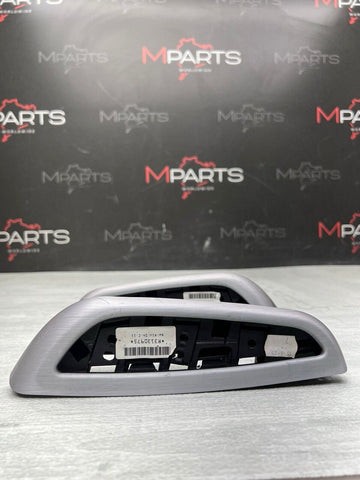 01-06 BMW OEM E46 M3 Convertible Brushed Aluminum/Black Trims Armrests Rear