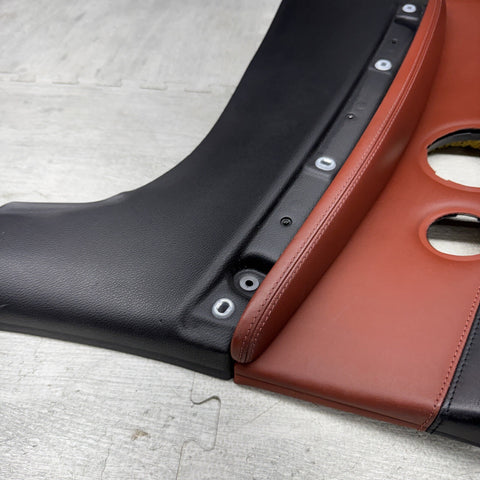 08-13 BMW E93 M3 Convertible Rear Left Door Card Panel Trim Fox Red