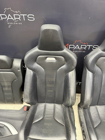 BMW 15-20 F82 M4 Coupe Merino Black Leather Seats & Panels Set