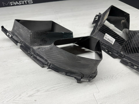 21-26 BMW G80 G82 G83 M3 M4 Carbon Fiber Air Ducts Scoops Vents Set OEM *Cracks