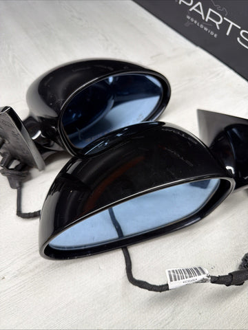 01-06 BMW E46 M3 Side View Door Mirrors Pair Jet Black