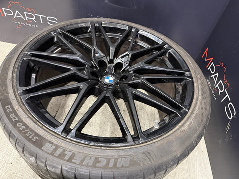 BMW 18-24 X5M X6M Competition 21" 22" Rims Wheels OEM 818M Gloss Black