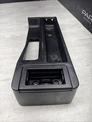 BMW E36 M3 COUPE BLACK CENTER CONSOLE STORAGE COMPARTMENT TRIM ARMREST DELETE