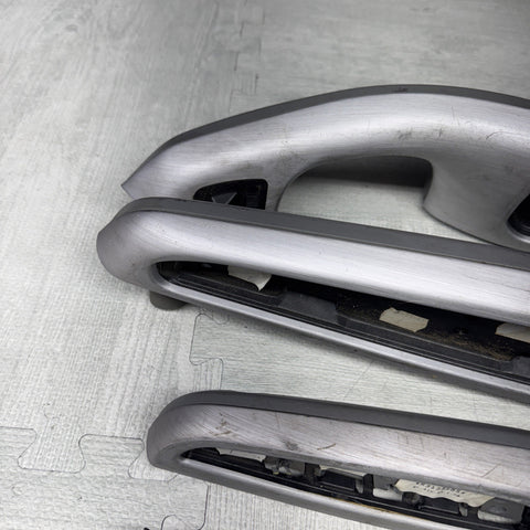 01-06 BMW E46 M3 Convertible Interior Armrests Trim Set Brushed Aluminum *Notes*