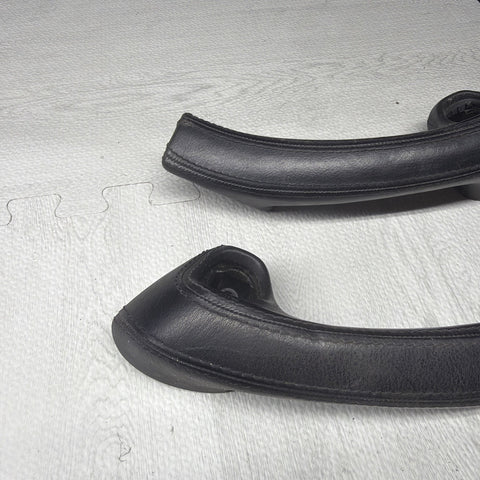 96-02 BMW Z3M Front Passenger Driver Door Card Handles Arm Trims Leather Black