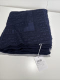 NEW Christian Dior WW Plaids D Oblique Summer Blanket C540 Navy Blue