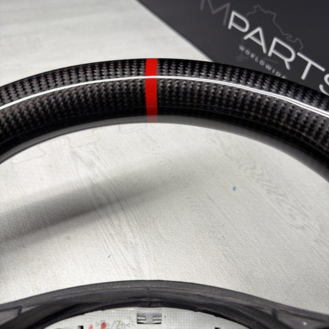 08-13 BMW E90 E92 E93 M3 OHC Carbon fiber Steering Wheel Tri Stitched Manual