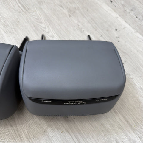 2001-2006 BMW E46 M3 Convertible Grey Rear Headrests Head Rests Pair OEM *Notes*