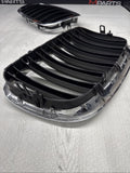 06-14 BMW E70 E71 X5 X6 Front Left & Right Grille Air Vent Trim Set Assy OEM