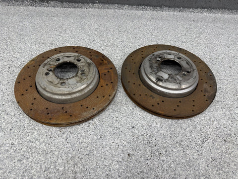 08-13 BMW E90 E92 E93 M3 Rear Brakes Rotors 2283803 2283804