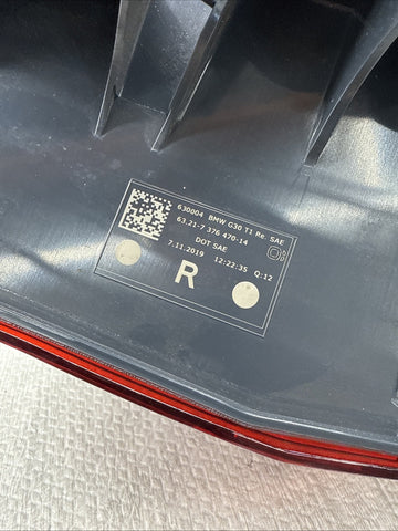 17-20 BMW M5 5 Series F90 G30 Rear Right Passenger Outer Tail Light OEM 7376470