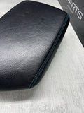 16-21 OEM BMW F87 M2 Center Armrest Tray Console Black Leather Blue Stitch