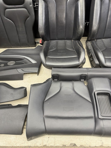BMW 15-20 F82 M4 Coupe Merino Black Leather Seats & Panels Set