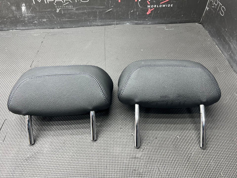 2001-2006 BMW E46 M3 Coup Rear Seat Headrests Black Leather OEM