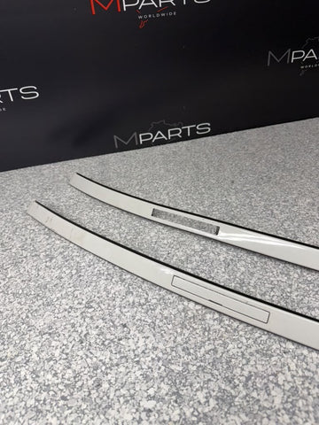 12-20 BMW F30 F80 328 335 M3 Sedan Roof Rack Rail Molding Trim Set White OEM