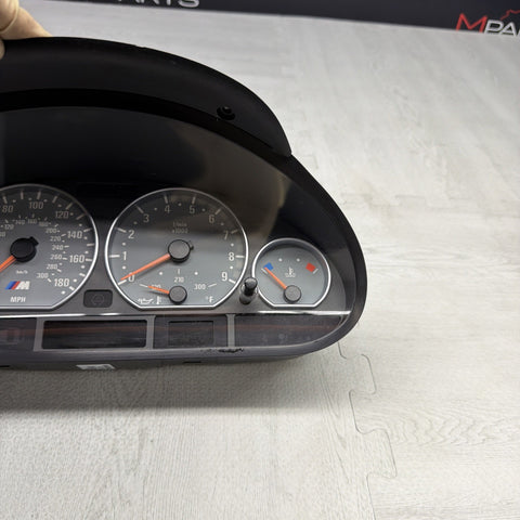 2001-2006 BMW E46 M3 Instrument Cluster Speedometer Spedometer SMG *Crack*