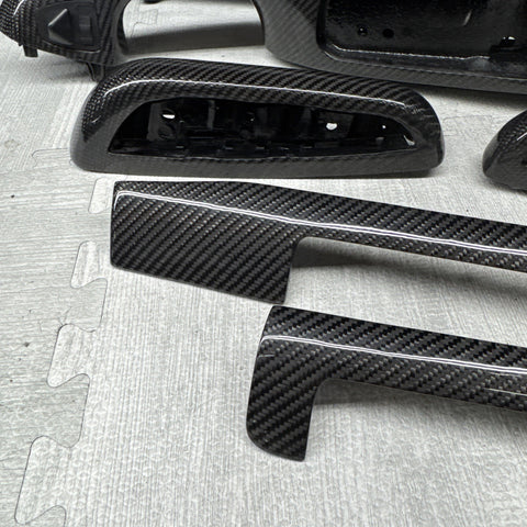 01-06 BMW E46 M3 Convertible Interior Armrests Trim Carbon Fiber *Notes*