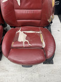 01-06 BMW E46 M3 Convertible Interior Front Heated Seats Imola Red