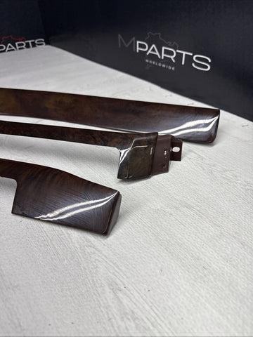 01-06 BMW E46 325 330 M3 Headlight Switch Radio Dash Trims Wood