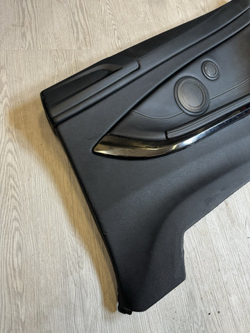15-20 BMW F82 M4 Coupe Rear Right Black Extended Leather Door Card Panel