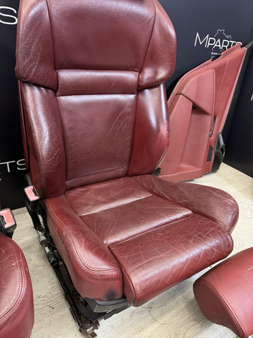 06-10 BMW E60 M5 Interior Front Seats Panels Cards Complete Red Indianapolis