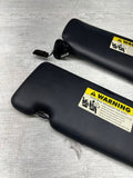 BMW E64 M6 Convertible OEM Sunvisors Sun Visors Black Leather Pair