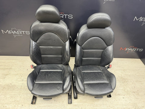 BMW E46 M3 Coupe Front Sport Seats Pair Black Napa Leather 2001-2006 OEM