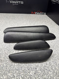01-06 BMW E46 M3 Convertible Door Upper Arm Rest Armrest Pads Black
