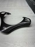 08-13 BMW E90 E92 E93 M3 Lower Steering Wheel Trim Cover Plate Carbon Fiber