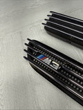 01-06 BMW E46 M3 Fender Vent Grilles Grills Trims Chrome OEM Clean Emblems