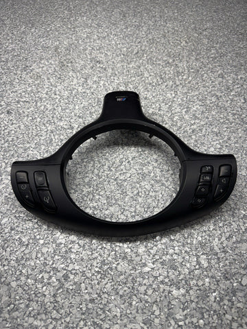 OEM 01-06 BMW E46 M3 Upper & Lower Steering Wheel Trim Cover Plate Black