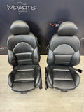 01-06 BMW E46 M3 Coupe Interior Front Seats Black heated Powered *Bent*
