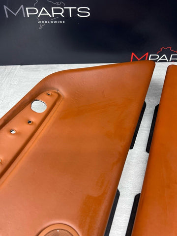 01-06 BMW E46 M3 Convertible Rear Left Right Door Cards Panels Trims Cinnamon