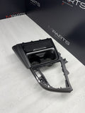 15-20 BMW F80 F82 F83 M3 M4 Front Cup Holder White Stitching Carbon Fiber Trim