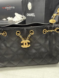 NEW CHANEL Mini 25 Hobo Bag Black Quilted Gold Chain  Women's Shoulder Strap