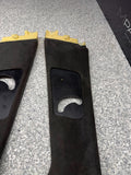 99-03 BMW E39 M5 B-Pillar Column Interior Upper Cover Pair Alcantara OEM
