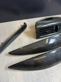 06-07 OEM BMW E63 E64 M6 Front Rear Door Dash Center Console Carbon Trim SET